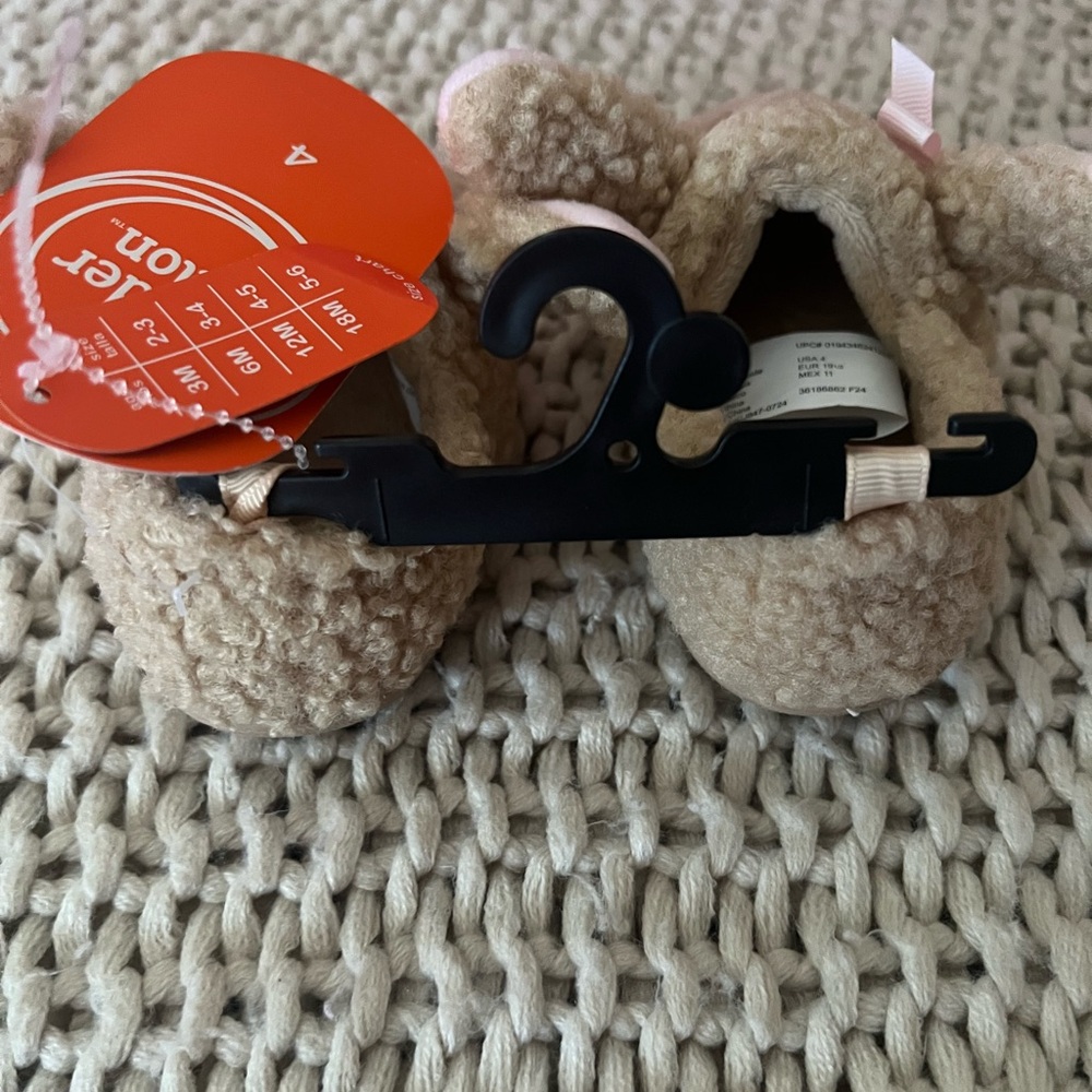 Carter's Tan and Pink Bunny Kids Shoes - Picture 3 of 5